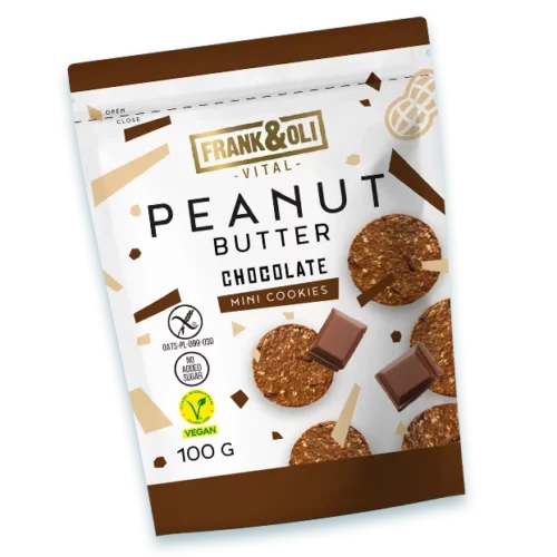 Frank & Oli Mini Cookies Vegan Peanut Butter Chocolate 100g
