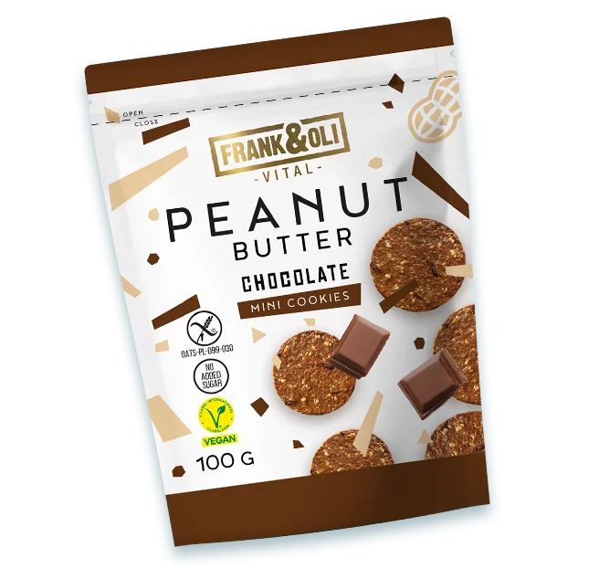 Frank & Oli  Mini Cookies Vegan Peanut Butter Chocolate 100g