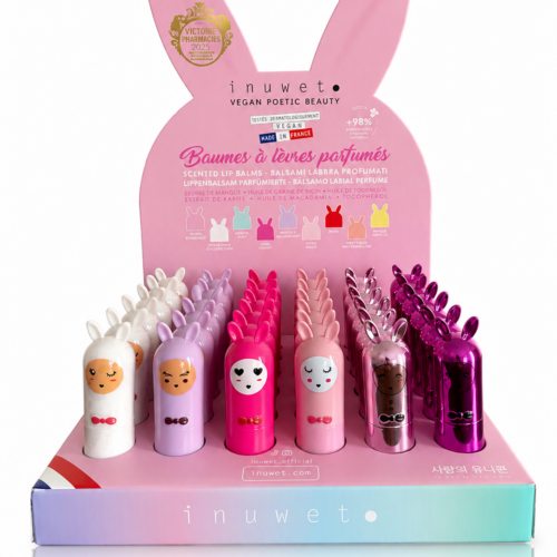 Inuwet Moisturizing and vegan lip balm Display 36τεμαχίων